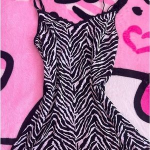🎀y2k zebra print slip dress🎀